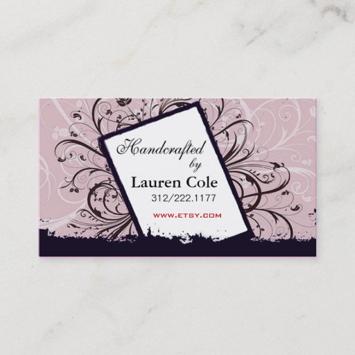 Customizable Florista Handcrafted by custom crafts Business Card