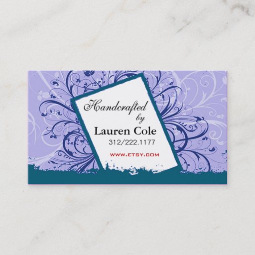 Customizable Florista Handcrafted by custom crafts Business Card Template