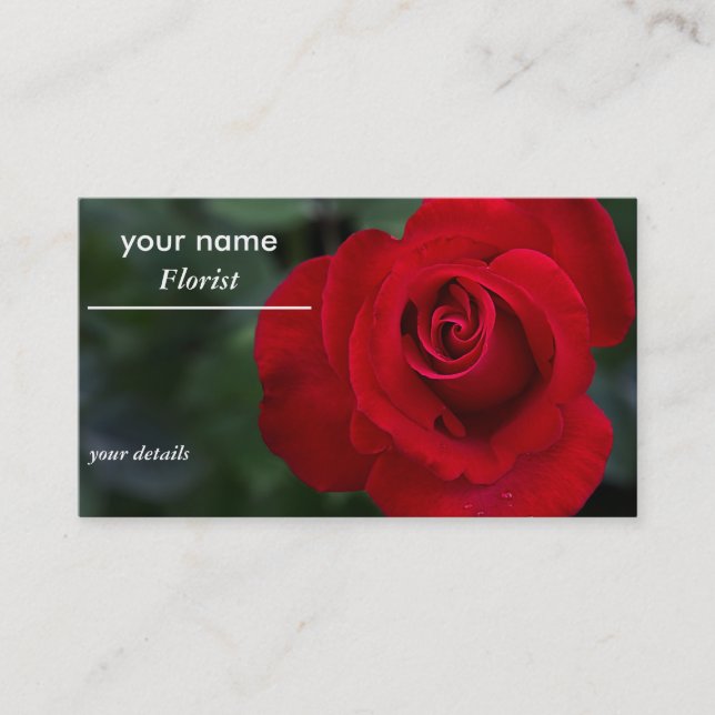 Florists business card (Front)