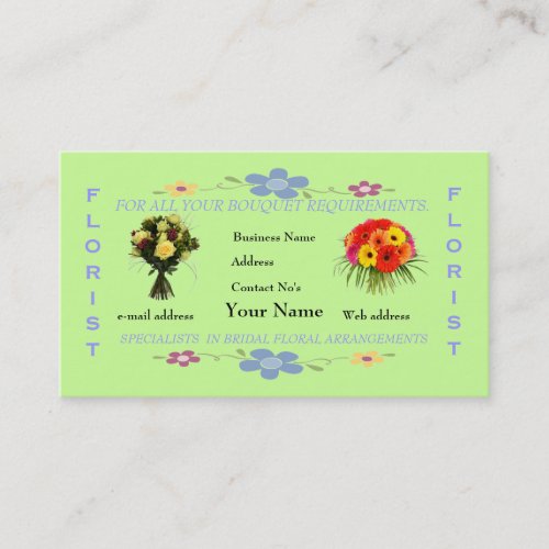 Florists Business Card Template