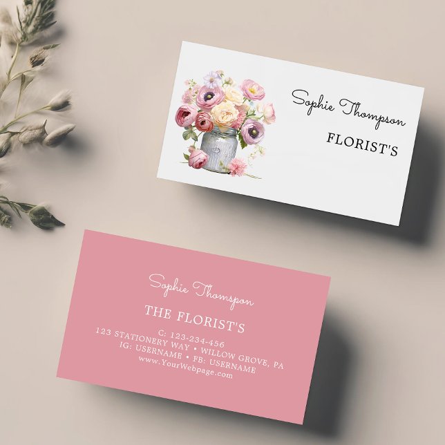Florist's floral business card (Creator Uploaded)