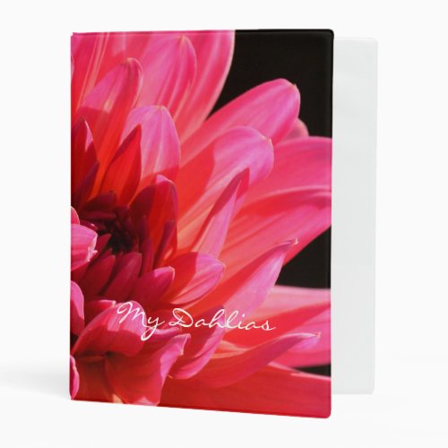 Florists Order Book Pink Dahlia Garden Journal Mini Binder