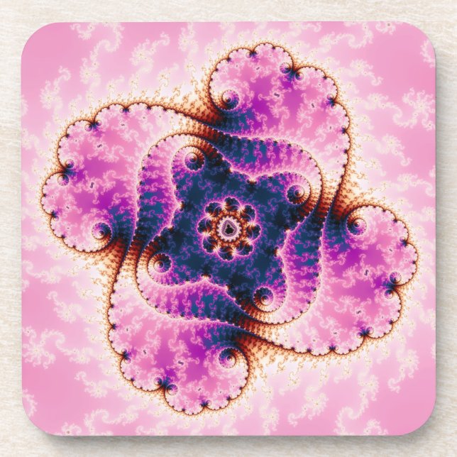 Florivet - Fractal Art Beverage Coaster (Front)
