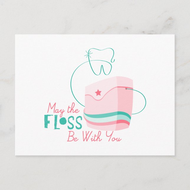 Floss be with You Postcard (Front)