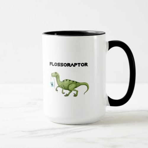 Floss Flossoraptor Hygiene Dental Funny _Dentist Mug