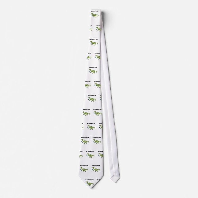 Floss Flossoraptor Hygiene Dental Funny -Dentist Neck Tie (Front)