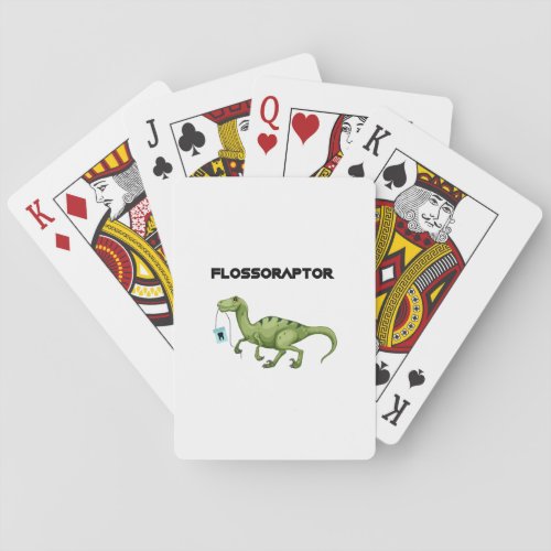 Floss Flossoraptor Hygiene Dental Funny _Dentist Playing Cards