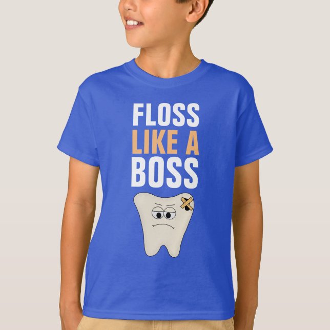 Floss Kids' HanesTAGLESS® T-Shirt (Front)