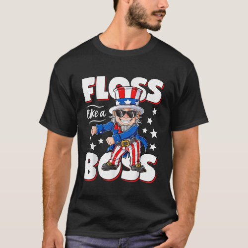 Floss Like a Boss 4th of July Shirt Kids Boys Girl