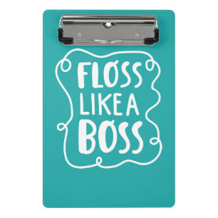 Floss Like A Boss Dental Phrase Mini Clipboard