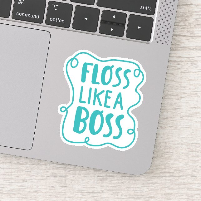 Floss Like A Boss | Dental Phrase Sticker (Detail)