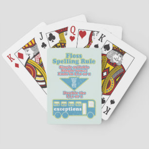 Floss Rule Phonics Learning English Language Poker Cards