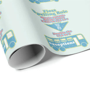 Floss Rule Phonics Learning English Language Wrapping Paper