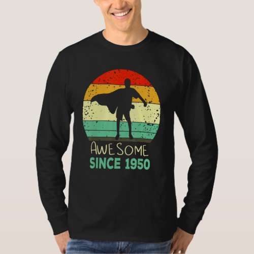 Flossing Boy Awesome Since 1950 72nd Birthday Mens T_Shirt