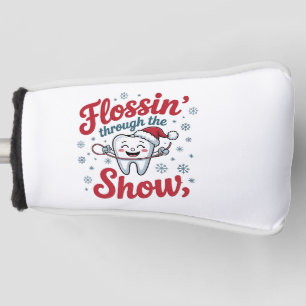 Flossing Thru the Snow Funny Xmas Christmas  Golf Head Cover