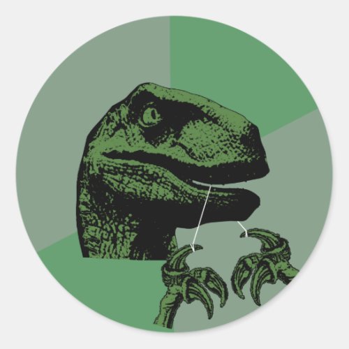 Flossoraptor Philosoraptor Classic Round Sticker