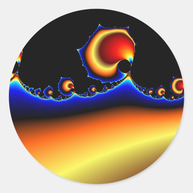 Flotsam Goodega - Fractal Classic Round Sticker (Front)
