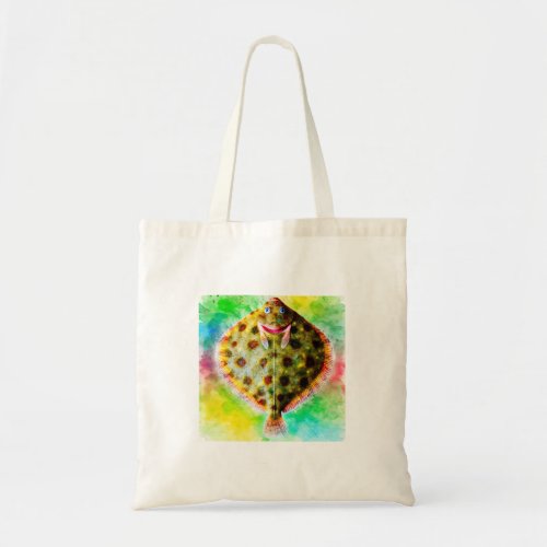 Flounder 190624AREF119 _ Watercolor Tote Bag