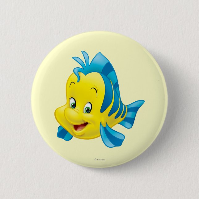 Flounder Pinback Button (Front)