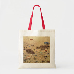 Flounders or Flat Fish, Vintage Marine Ocean Life  Tote Bag