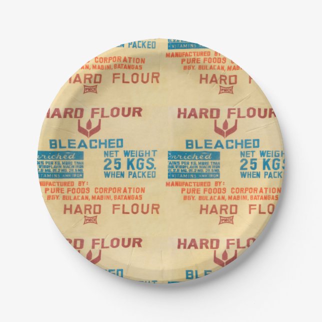 Flour Bags. Paper Plates (Front)