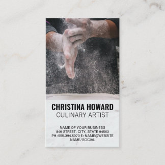 Flour | Chef Rolling Dough Business Card