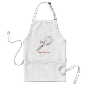 Flour Girl apron, personalized with name Adult Apron