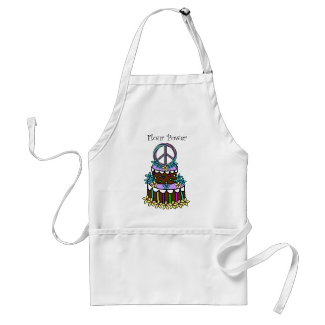flour power adult apron (Front)