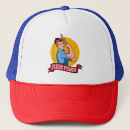 Flour Power - Funny Baking &amp; Pastry Baker - Baking Trucker Hat