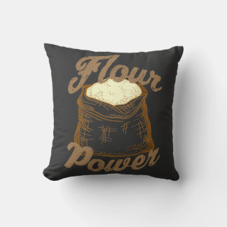 Flour Power Throw Pillow