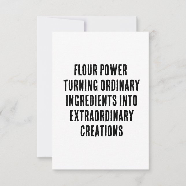 Flour power – turning ordinary ingredients into thank you card (Front)