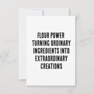 Flour power – turning ordinary ingredients into thank you card