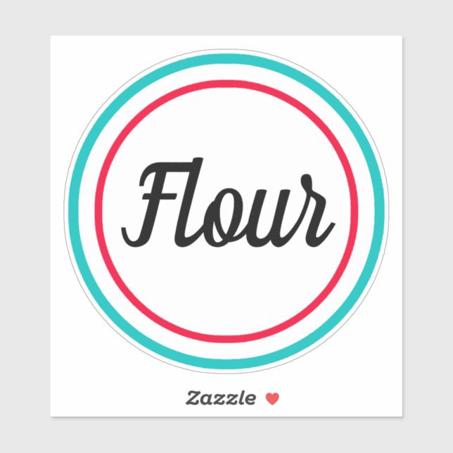 Flour Retro Style Vinyl Sticker (Sheet)