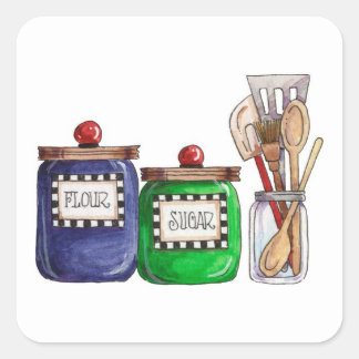 Flour & Sugar Square Sticker