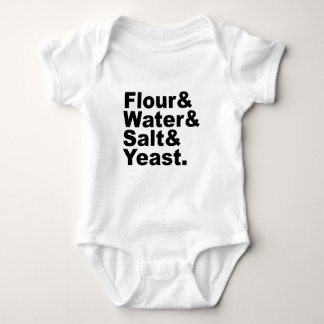 Flour & Water & Salt & Yeast | Bread Ingredients Baby Bodysuit