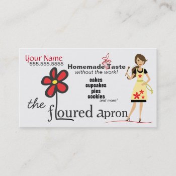 Floured Apron Home Baker Business Cards by Siberianmom at Zazzle