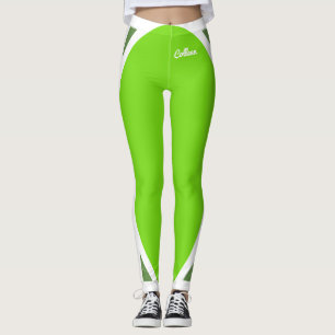 Flourescent Green on Green Leggings
