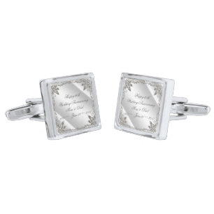 Flourish 60th Diamond Anniversary Cufflinks