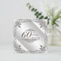 Flourish Diamond 60th Anniversary Wrapping Paper, Zazzle