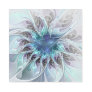 Flourish, Abstract Modern Blue Flower Fractal Art