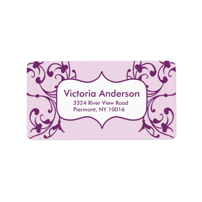 Flourish Accent Frame Return Address Labels.