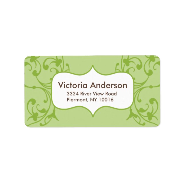 Flourish Accent Frame Return Address Labels. Label (Front)