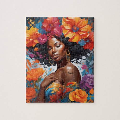 Flourish African American Black Woman Jigsaw Puzzle