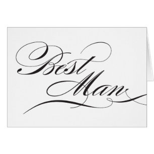 Flourish Best Man Reception Sign Cards