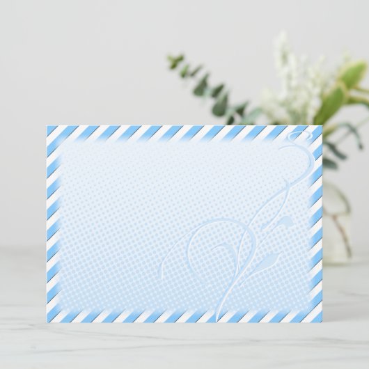 Flourish, Blue Dots and Stripes (Standing Front)