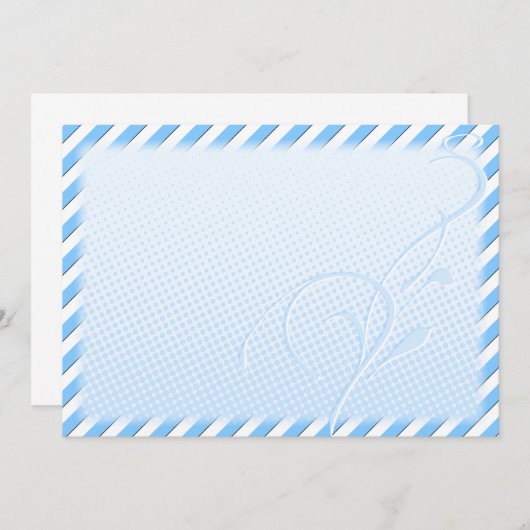 Flourish, Blue Dots and Stripes (Front/Back)