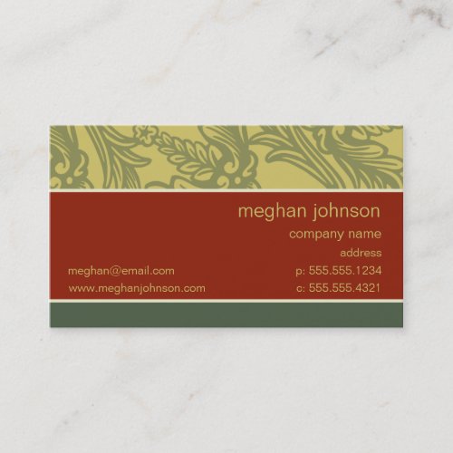 Flourish Brick Chic Business Card Template