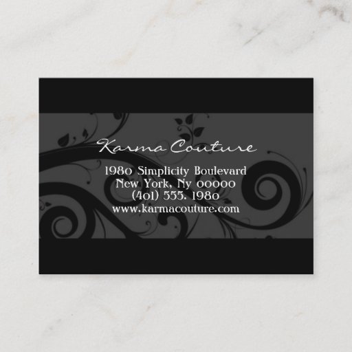 Customizable flourish business card