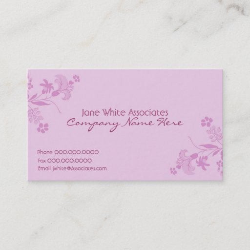 Customizable Flourish Business Card
