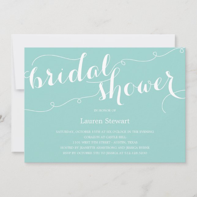 Flourish Chic Bridal Shower Invitation (Front)